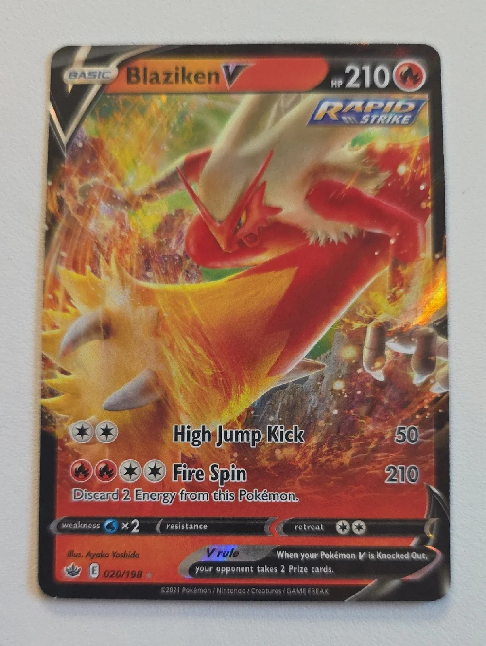 Pokemon Torchic, Combusken, Blaziken V Card